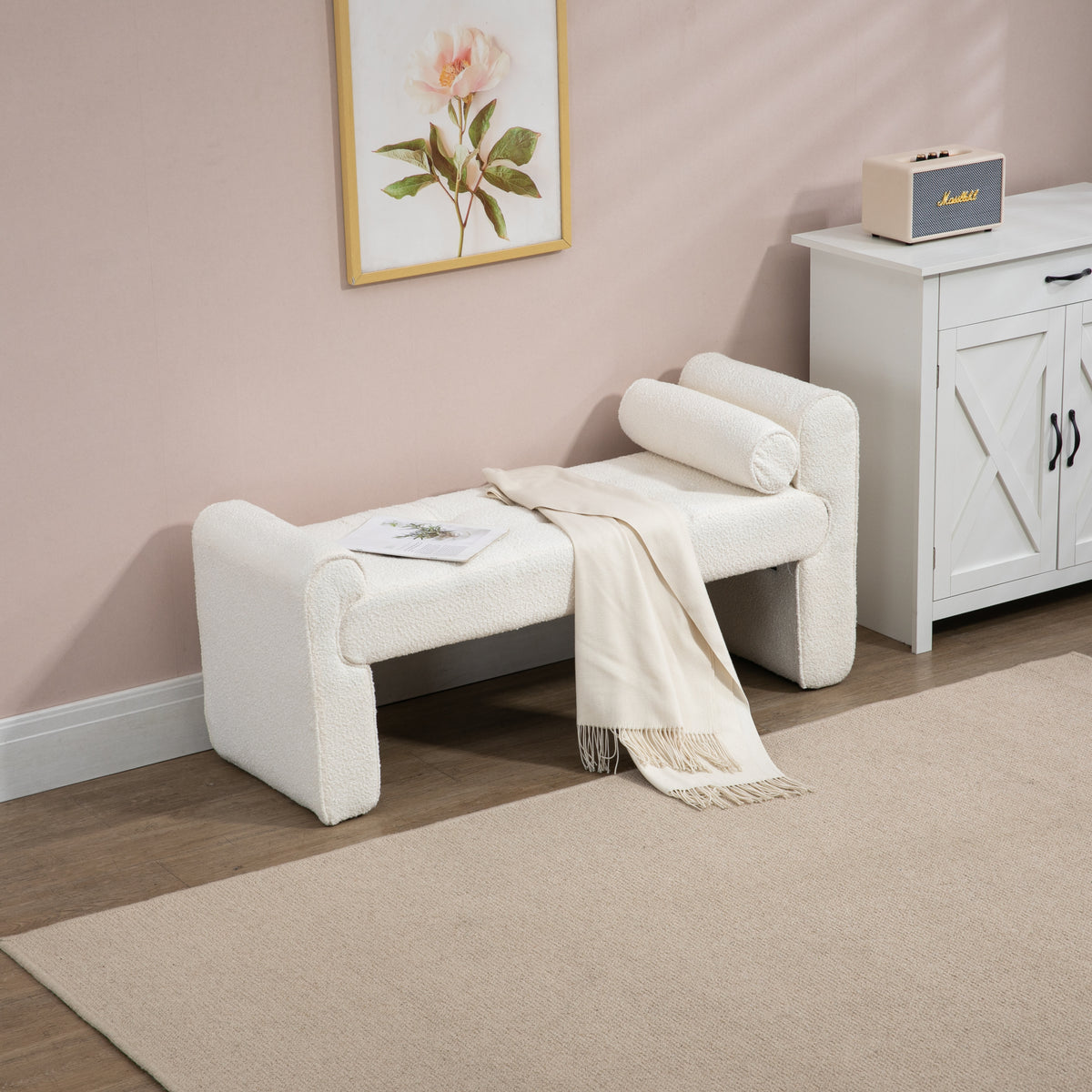 Modern Ottoman Bench - Beige