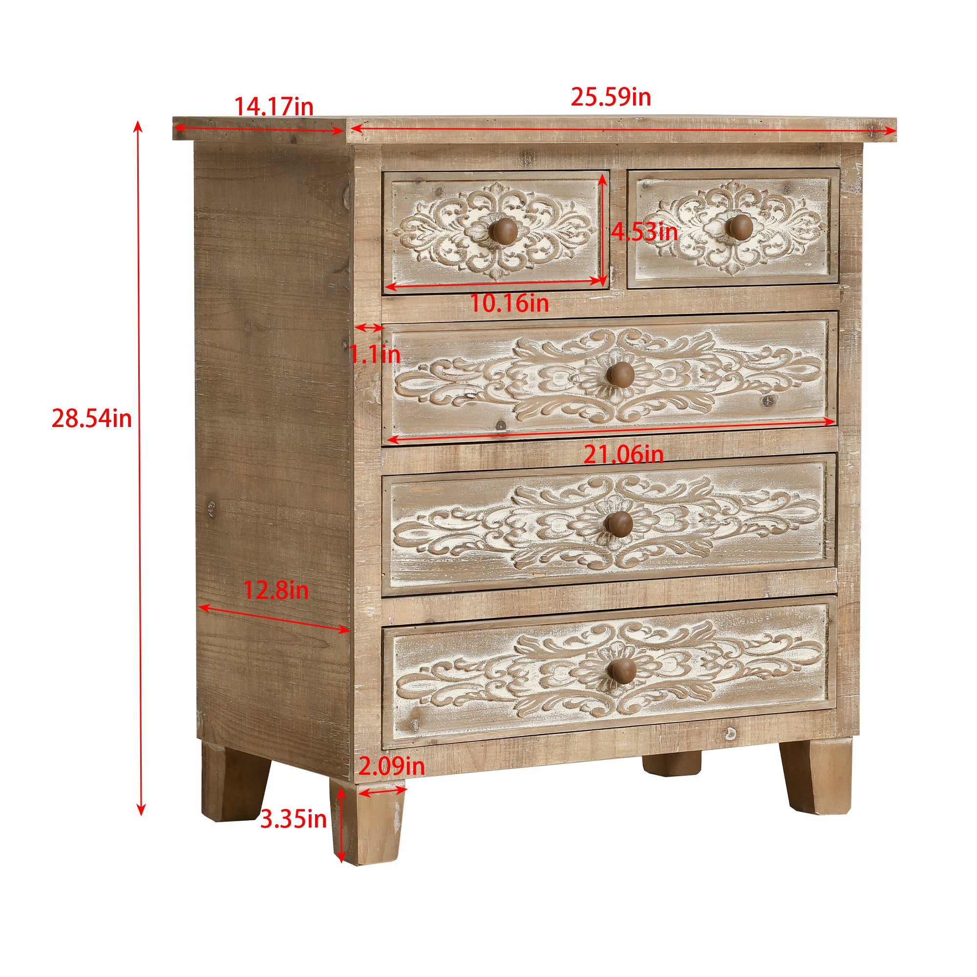 Farmhouse Cabinet Style Wooden Chest