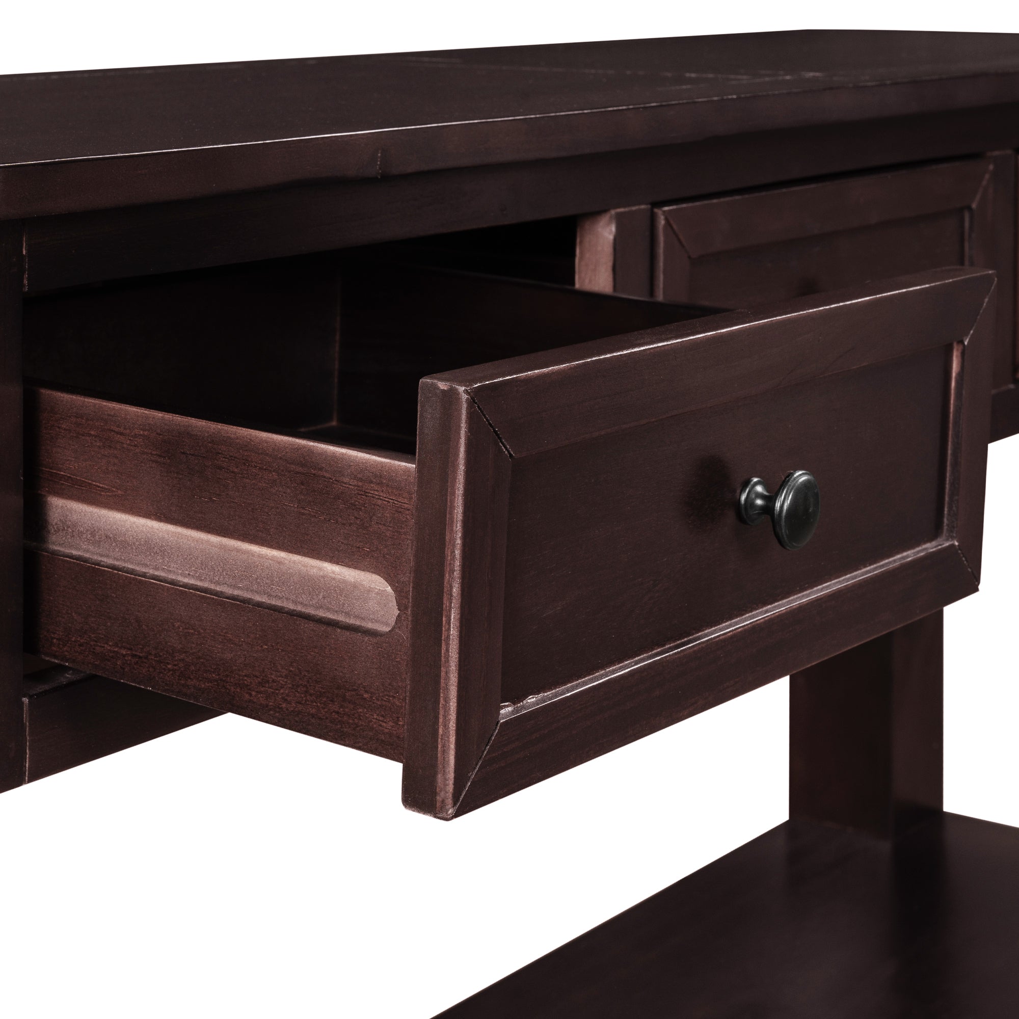 Espresso console table