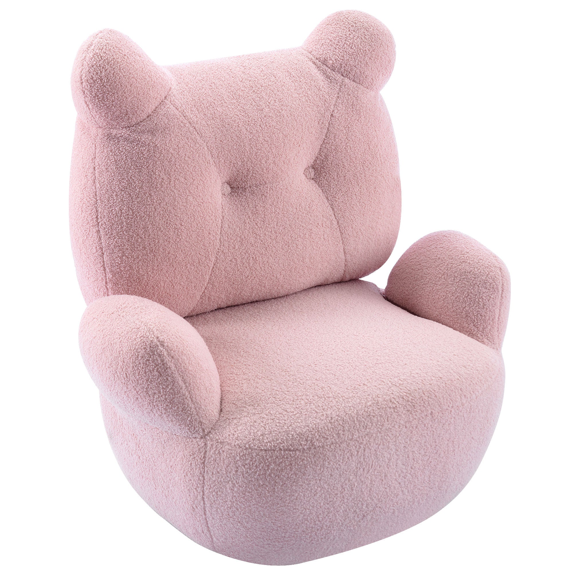 Teddy Short Plush Particle Velvet Armchair,