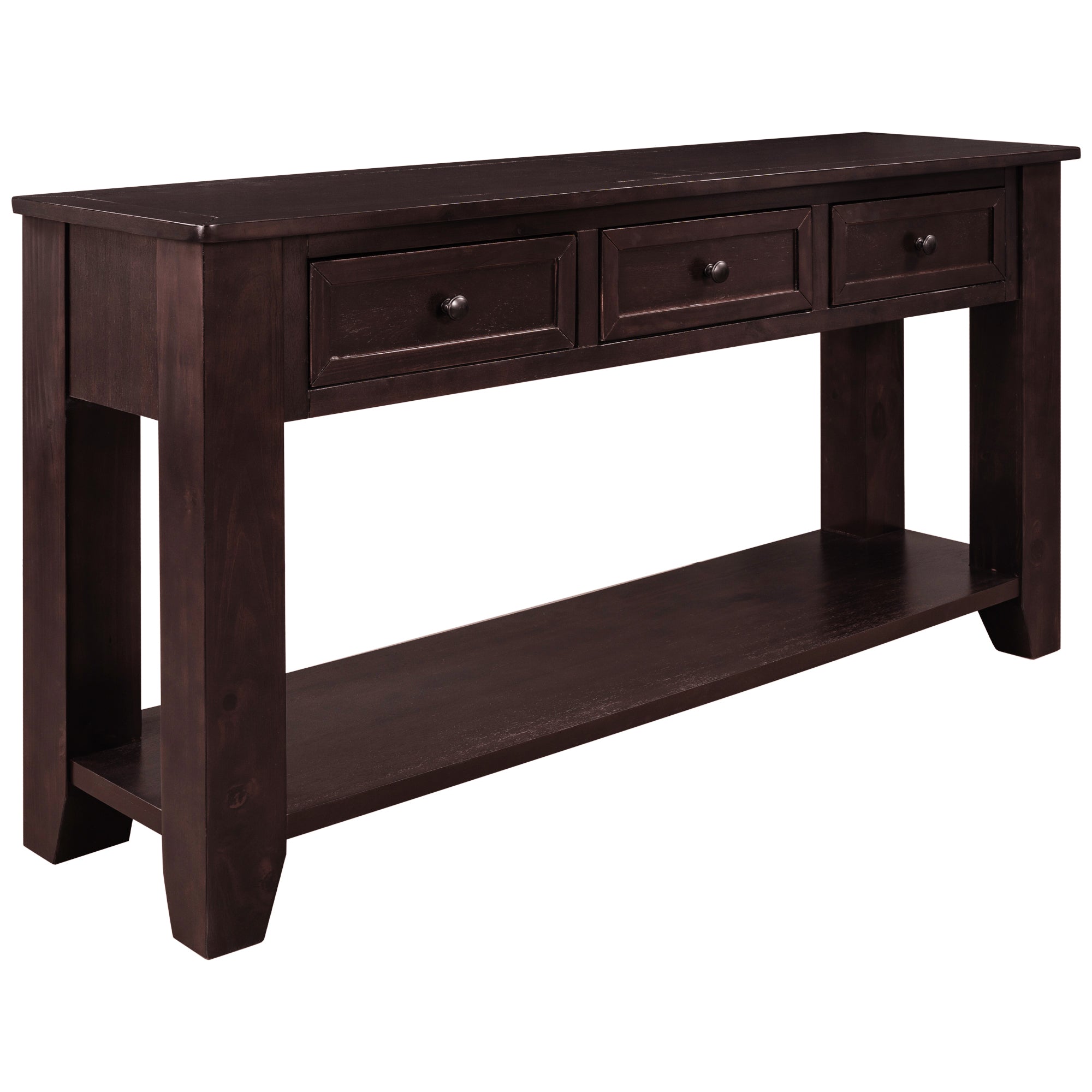 Console table with shelf