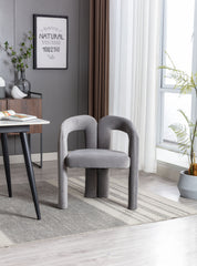 Contemporary Designed Fabric Upholstered Accent/Dining Chair /Barrel Side Chairs (Set of 2) - Grey