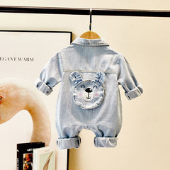 Little Boys Baby Onesie Denim Romper