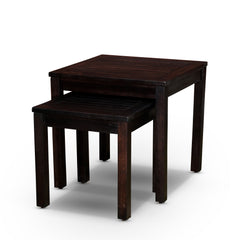 2-Piece Eucalyptus Nesting Table Set - Espresso