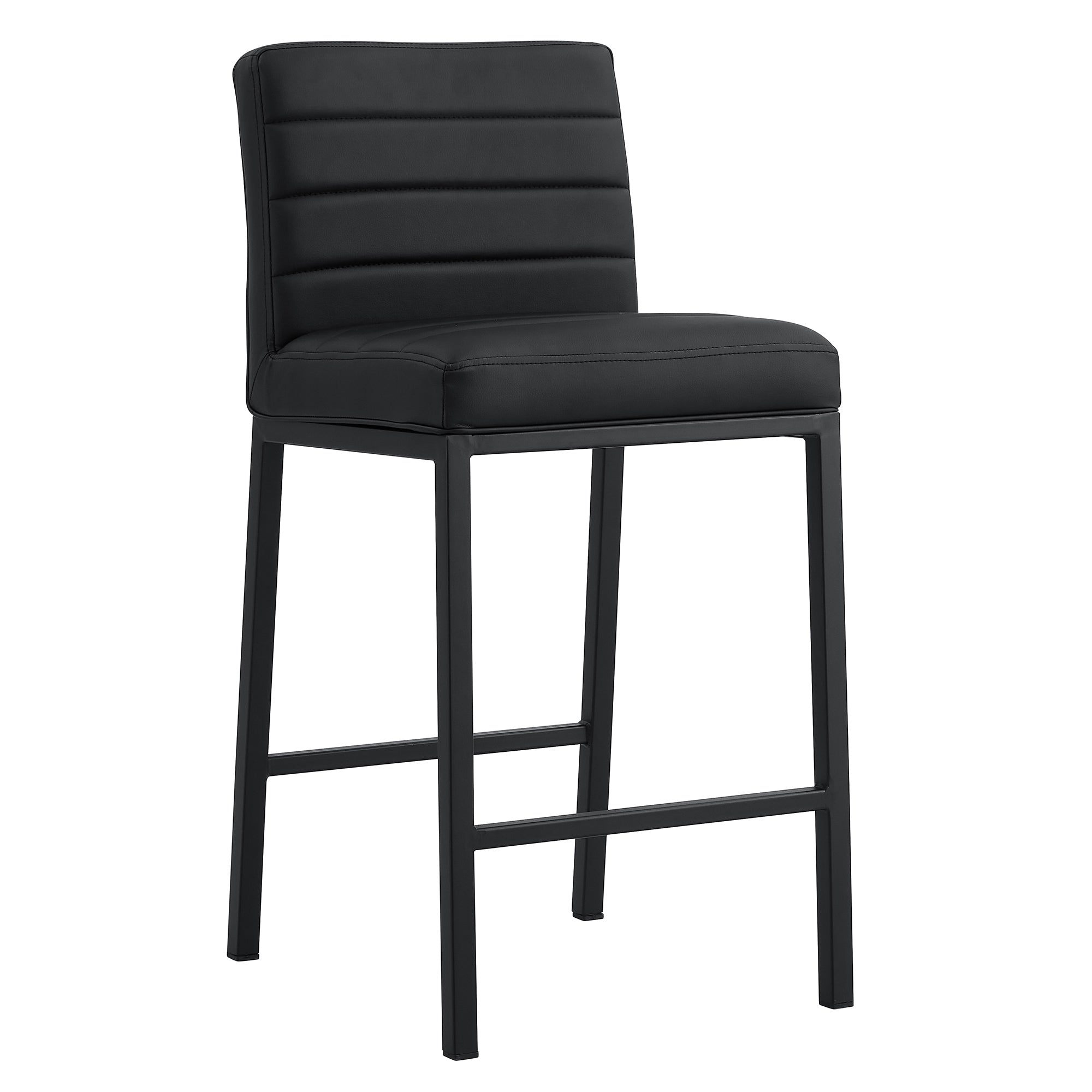 Modern Design High Counter Stool Bar Chair (Set of 2) - Black