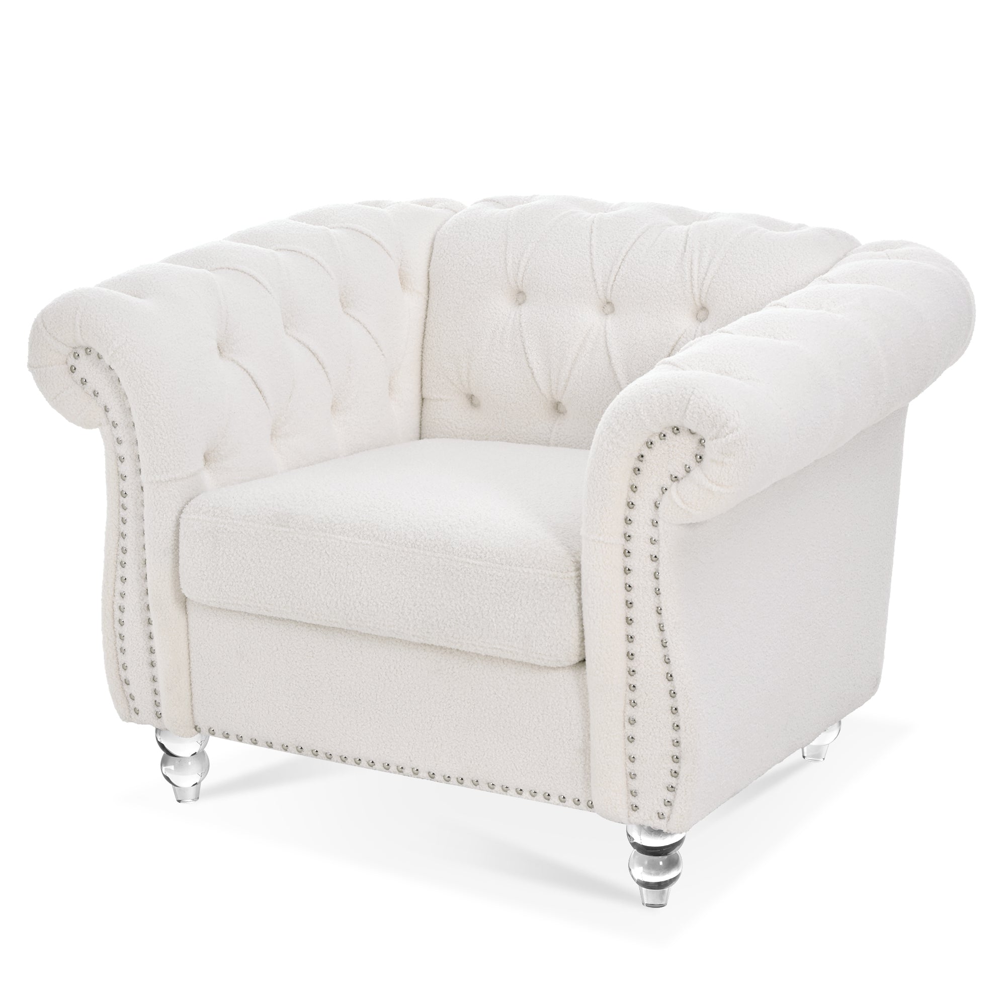 1 Seater Sofa For Living Room - White