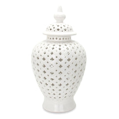 White Ceramic Ginger Jar