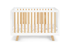 White/Natural 3-in-1 Convertible Island Crib