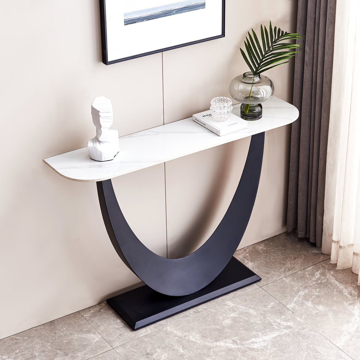 Modern Console Exquisite Shape Design - Black