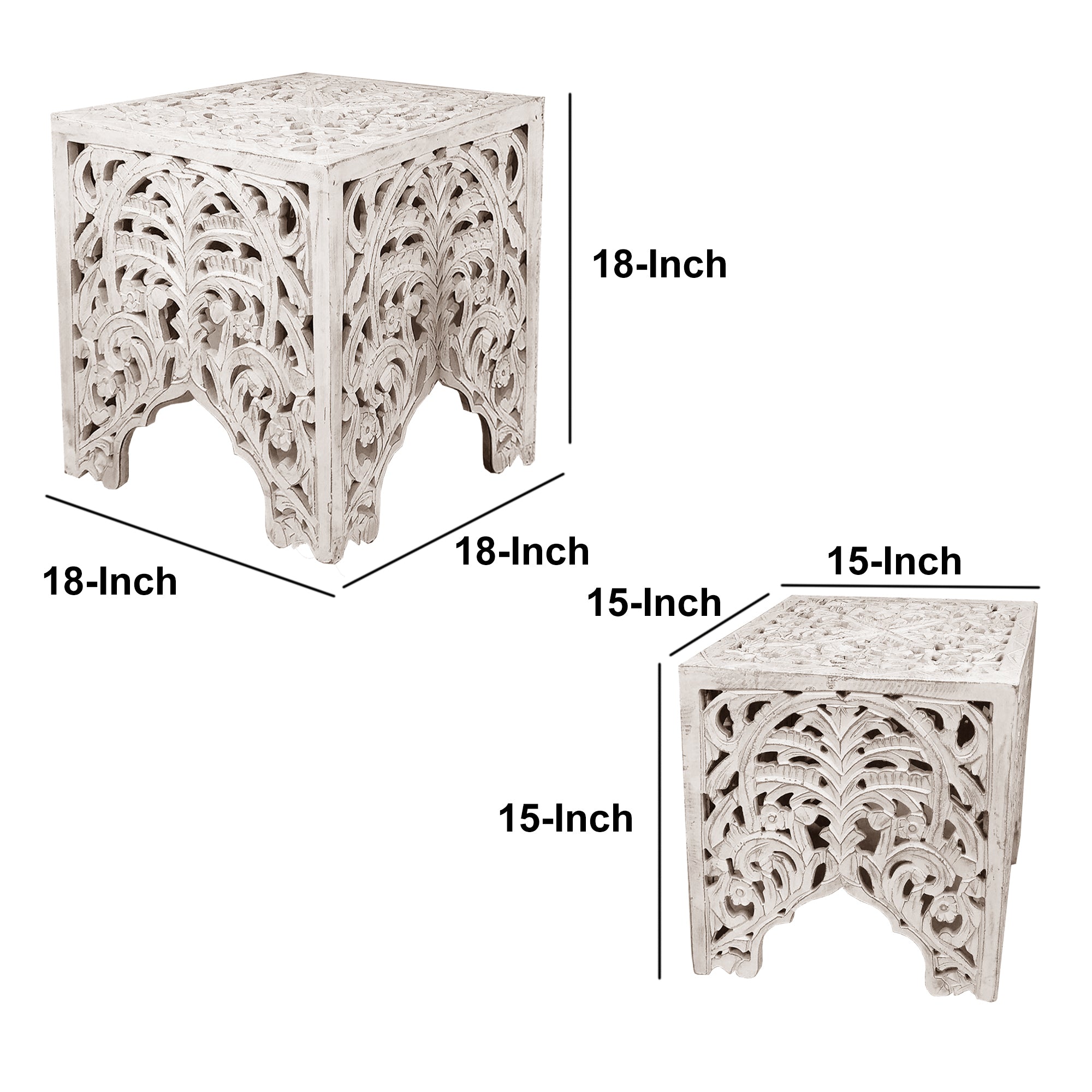 Flower patterned end table