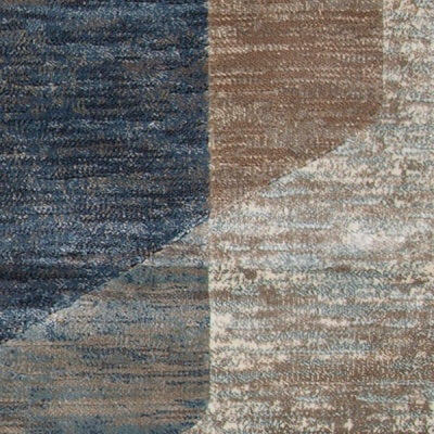  Blue Natural Geometric Area Rug