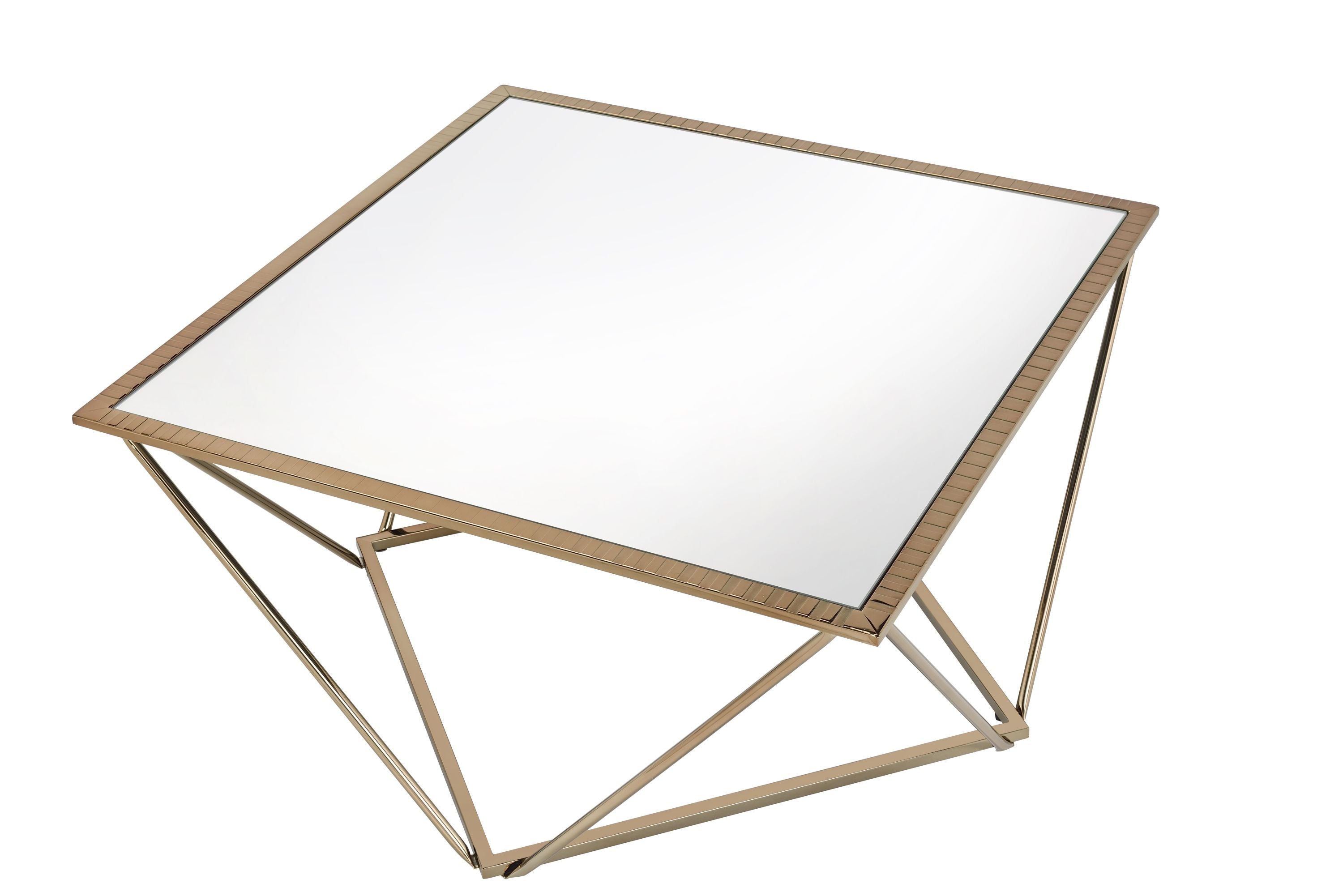 Fogya Coffee Table - Mirrored & Champagne Gold