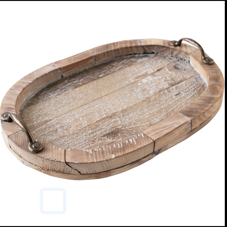 Wooden Vintage Tray With Handle