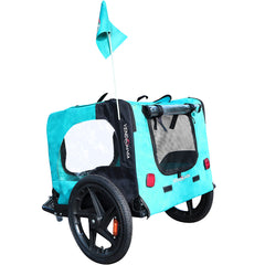 Foldable Pet Jogging Stroller Dog Carriers Bicycle - Light Blue