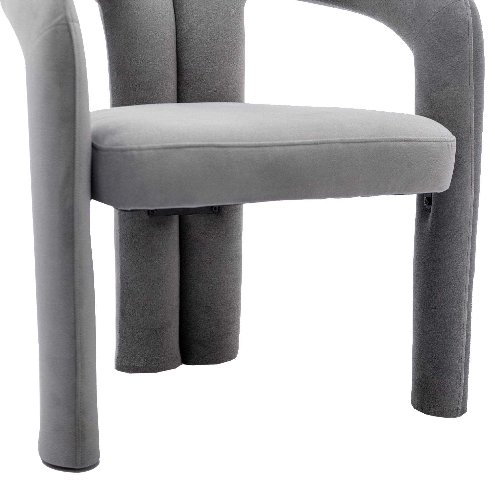 Contemporary Designed Fabric Upholstered Accent/Dining Chair /Barrel Side Chairs (Set of 2) - Grey