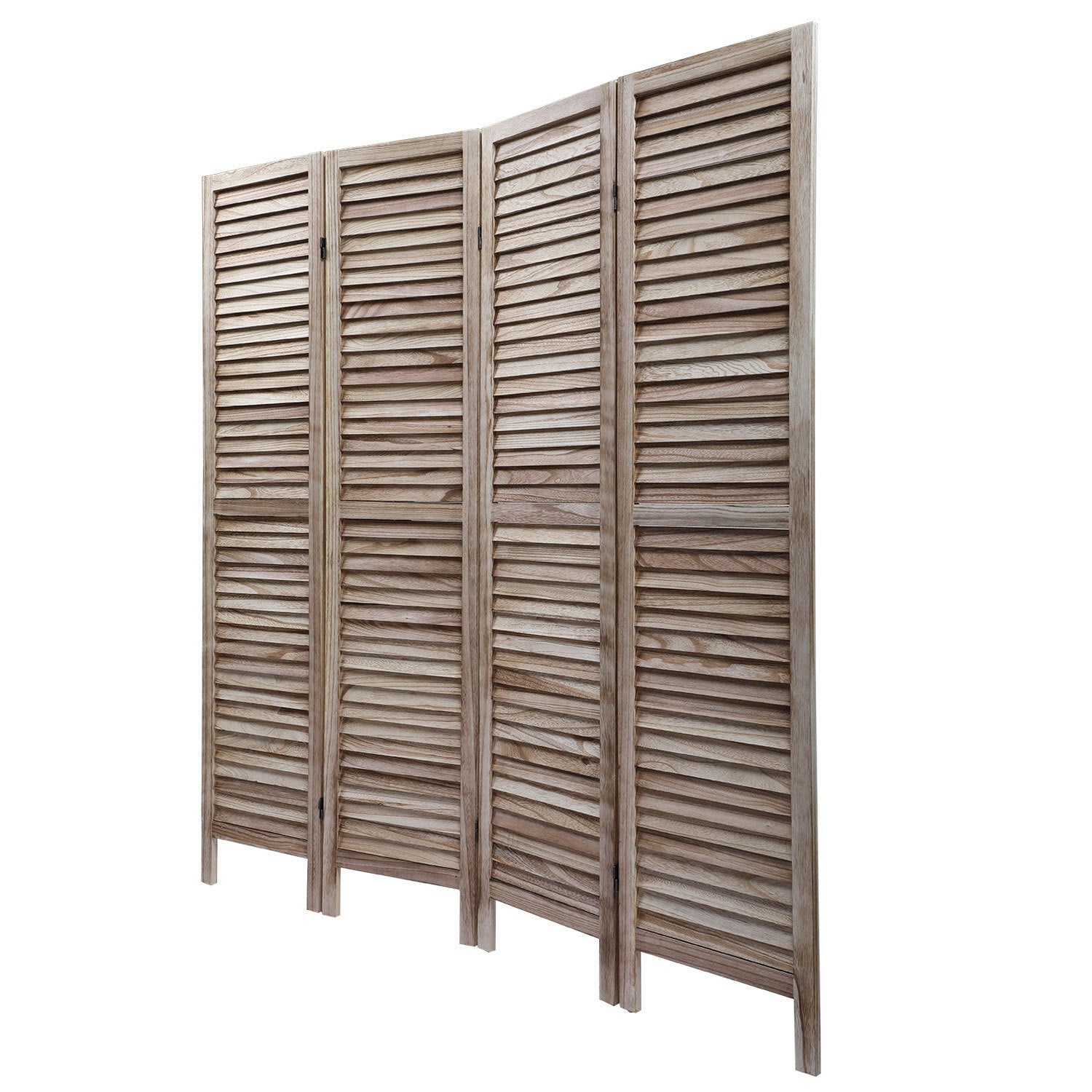  Sycamore Wood 4 Panel Room Divider