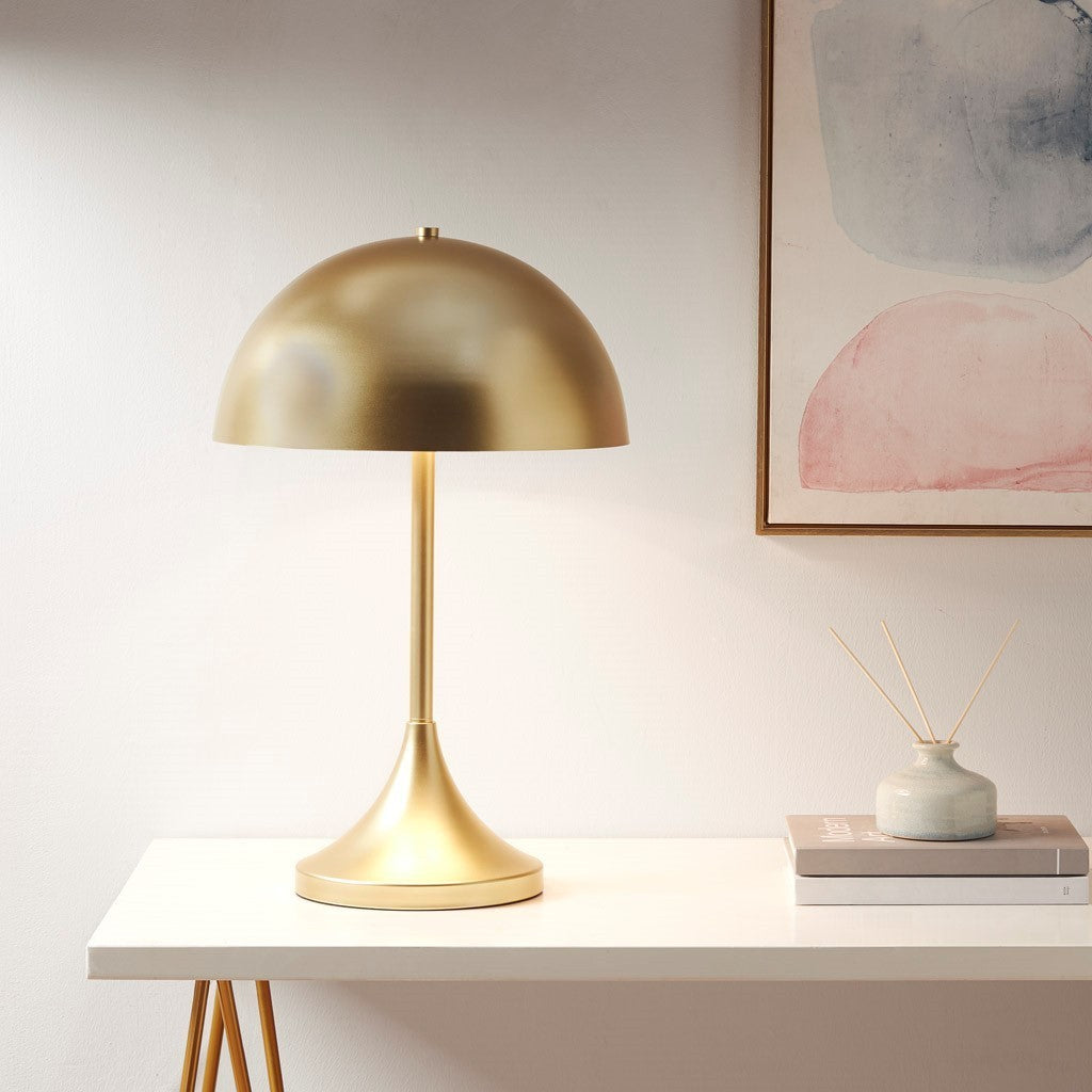 Bryson Dome-Shaped 2-Light Metal Table Lamp - Gold