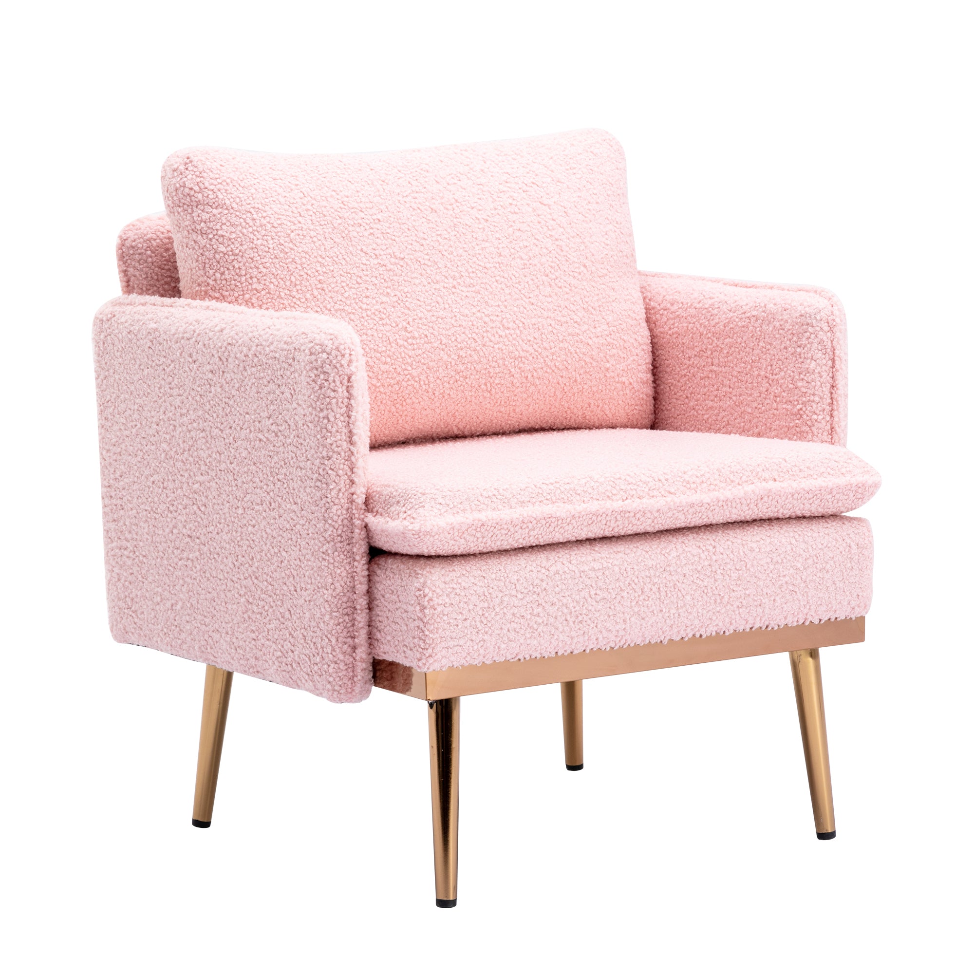 Lounge Chair, Accent Chair - Pink Teddy